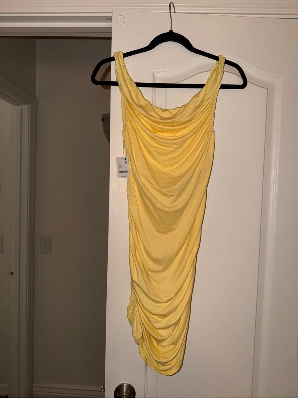 Free People Clea Mini Dress in Banana (butter yellow)